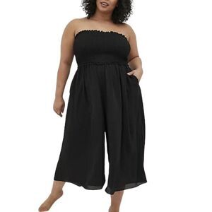 Torrid Black Cropped Jumpsuit